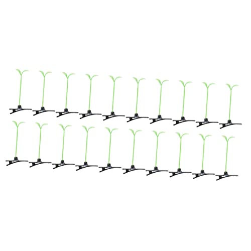 HOMSFOU 20 Stk Süße Haarspangen Pflanzenhaarspange Haarschmuck Sprossenclips Blumensprossen-haarspange Kleine Grasspange Neuheit Haarspange Süße Haarnadel Strohclip Mädchen Bohnensprossen von HOMSFOU