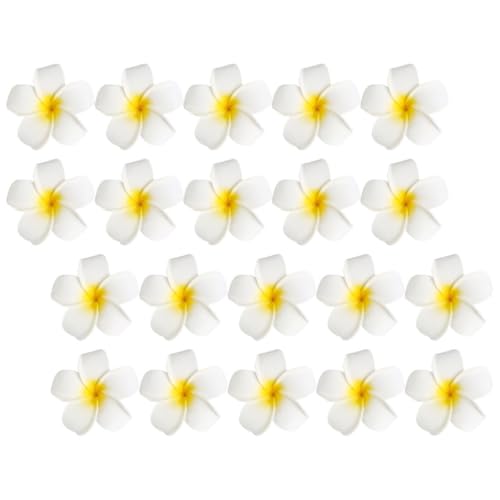 HOMSFOU 20 Stück Plumeria Blumen Haarklammern, EVA Material, 8 cm dekorative Haarnadeln, Haarspangen für Frauen und Mädchen, Hochzeitsfeier Strandurlaub von HOMSFOU