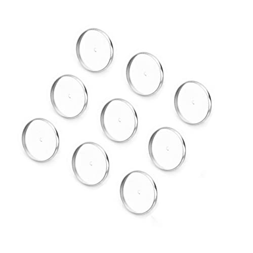HOMSFOU 20 Stück Teiliges Broschennadeln Zubehör Rundplatten mit Verschluss Diy Brosche Unterlage für Anstecknadeln Kleidung Basteln von HOMSFOU