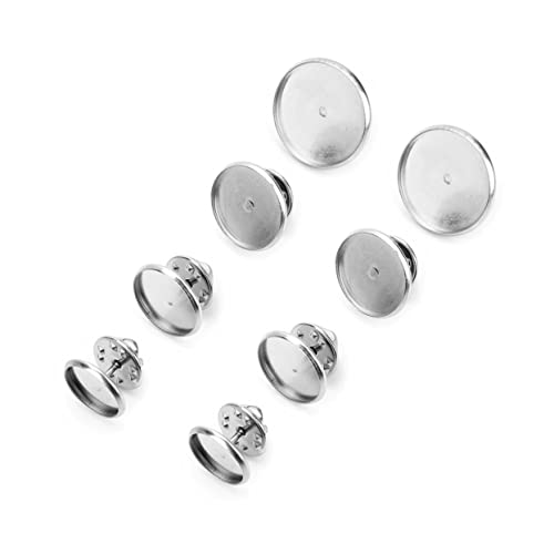 HOMSFOU 20 Stück Teiliges Diy Brustnadel Zubehör Runde Ansteckplatten mit Innendurchmesser Stabile Broschen Basis für Schmuckherstellung Vielseitig für Kleidung und Accessoires von HOMSFOU