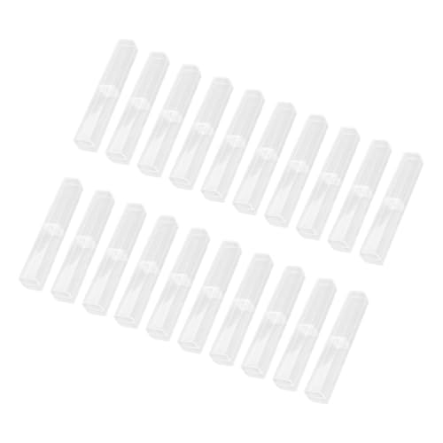 HOMSFOU 20 Stück Teiliges Transparentes PVC Stifteetui Kleine Klare Aufbewahrungsbox für Kugelschreiber und Bleistifte Vielseitige Stiftebox als Geschenkverpackung für Büro Schule und von HOMSFOU
