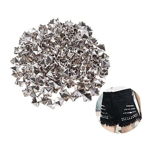 HOMSFOU 200stücke Quadratische Metallnieten Spikes Und Nägel Für Diy Punk-schuhe Gürtel Bekleidungszubehör Und Dekor Silber von HOMSFOU