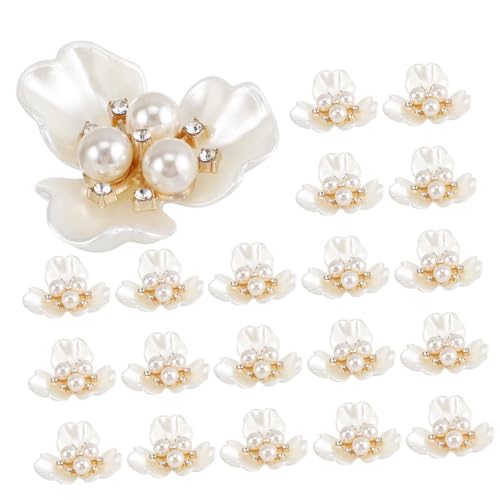 HOMSFOU 20stücke Hochwertige Rosen-kopfbedeckungen Mit Künstlichen Perlen Für Damen in Robuste Legierung Diy-haar-requisiten von HOMSFOU