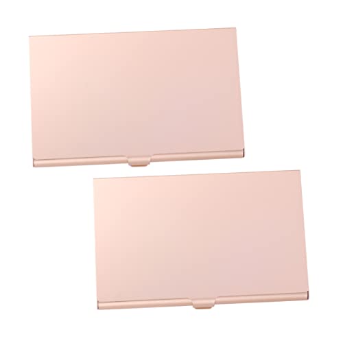 HOMSFOU 2stücke Tragbarer Aluminiumlegierung Visitenkartenhalter Eleganter Organizer Für Büro Und Geschäft Für Visitenkarten Und Kreditkarten von HOMSFOU
