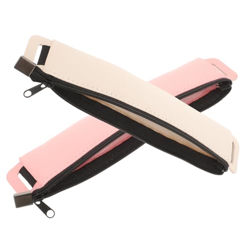 HOMSFOU Stiftetasche aus Leder 2 Stück Vintage Stifteetui Kreative Stifthalter für Schule und Büro Praktische Aufbewahrung für Schreibutensilien von HOMSFOU