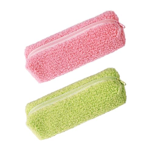 HOMSFOU 2stücke Plüsch Stiftetui Mehrzweck Aufbewahrungstasche Bleistifthülle Kosmetiktasche Tasche Für Mädchen Tägliche Lagerung Tragbar von HOMSFOU