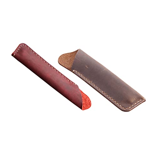 HOMSFOU 2stücke Zarte Stifteetuis Aus Rindsleder Stifteaufbewahrung Stifteetuis Aus Rindsleder Bleistifthalter Kugelschreiberetuis Praktisch Und Tragbar von HOMSFOU