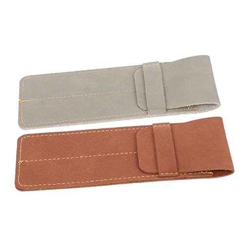 HOMSFOU 2stücke Pu-Leder Stifthalter Für Stifte Eleganter Und Funktionaler Pen Sleeve Geeignet Für Füllfederhalter Und Kugelschreiber Zufälligen Farben von HOMSFOU