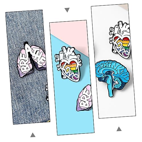 HOMSFOU 3 Stück Emaille Brosche Emaille Anstecknadeln Gehirn Brosche Lustige Neuheits Brosche Broschen Anstecknadeln Süße Emaille Anstecknadel Halloween Brosche Boutonniere von HOMSFOU