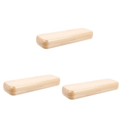 HOMSFOU 3 Stück Kompakter Bleistift Organizer aus Ahornholz für Kugelschreiber und Füller für Schule Stilvolle Präsentationsbox für Schreibwaren von HOMSFOU