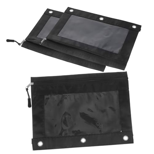 HOMSFOU 3 Stück Transparente Bleistift mit Reißverschluss Teiliges für Schule Große Kapazität Stifthalter für Dokumente von HOMSFOU