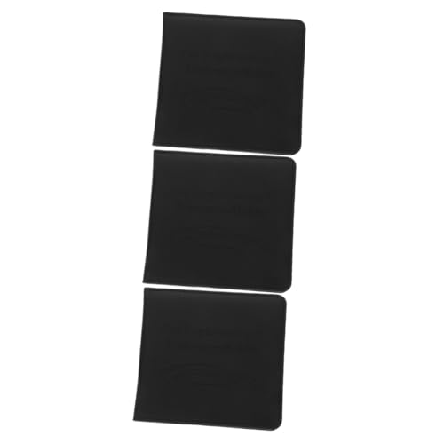 HOMSFOU 3 Teilige Führerscheinhülle Für Die Zulassung Schützende Autodokumentenmappe Autoversicherungs Dokumentenmappe Führerscheinhüllen Schwarzes Leder von HOMSFOU