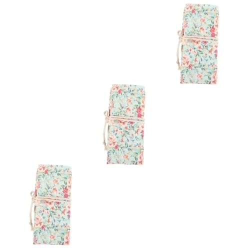 HOMSFOU 3 Teilige Rolle Dekorative Stifttasche Kleine Bleistifttasche Federmäppchen Kleine Bleistifttaschen Bleistift Aufbewahrungstasche Dekorativer Stiftträger Stiftetui Große von HOMSFOU