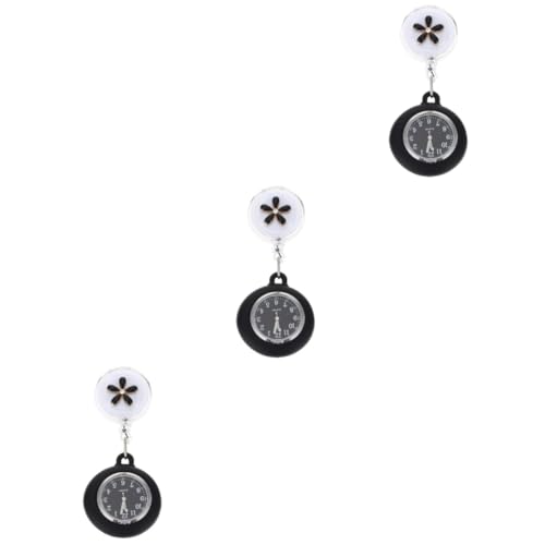 HOMSFOU 3St Taschenuhr Boderry-Uhren für Herren hängende Brustuhr Digitaluhr Stethoskop Krankenschwester Uhr hängende Schwesternuhren tragbar Abzeichen Armband Brosche Fräulein Geschenk von HOMSFOU