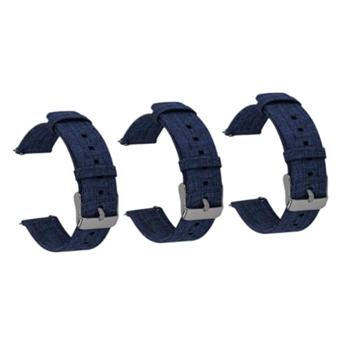 HOMSFOU 3St modisches Uhrenarmband Ersatz-Uhrenarmbänder Uhrenarmband für Damen betrachten Canvas watch band Blue watch band ersatzband ansehen Canvas-Armband Mode Gurt Anschauen Mann von HOMSFOU