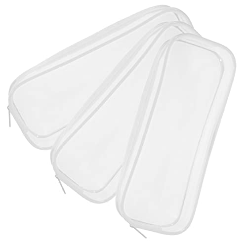 HOMSFOU 3Stücke Transparente Reißverschluss Stiftspeicherbeutel Große Kapazität Vielseitige Stift und Kosmetik Organizer für Schule und Reisen aus Leicht und Langlebig von HOMSFOU