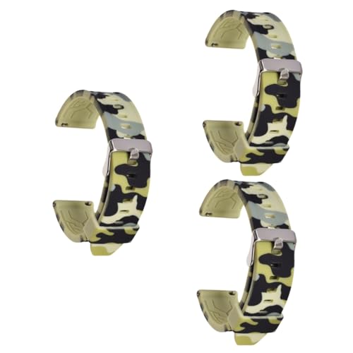 HOMSFOU 3St Camouflage-Armbanduhr uhrenzubehã¶r uhrenzubehör Uhrenarmbänder aus Silikon für Herren Ersatzband Herrenuhren Uhrengehäuse für Herren Silikonarmband intelligent Anschauen Fall von HOMSFOU