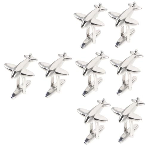 HOMSFOU 4 Paare Herren Manschettenknöpfe Flugzeugdesign Cufflinks für Hochzeiten und Formelle Anlässe Langlebig und Perfektes Accessoire für Modernen von HOMSFOU