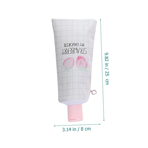 HOMSFOU 4 Stück Ästhetisches Federmäppchen Zahnpasta Form PU Waschbar für Schule und Büro Tragbar für Mädchen von HOMSFOU