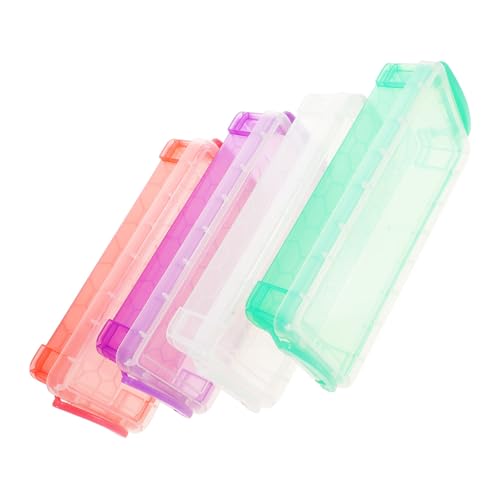 HOMSFOU 4 Stück Bleistift Aufbewahrungsboxen Etuis Multifunktionales Federmäppchen Studien Organizer Klassenzimmer Spezielle Federmäppchen Fächer Bleistifte Süßes Federmäppchen von HOMSFOU