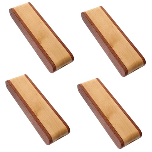 HOMSFOU 4 Stück Vintage Holz Federmäppchen für Füllfederhalter Stiftbox mit Glatter Innenauskleidung Perfekter Schutz für Schreibgeräte für Geschäftsreisen und von HOMSFOU