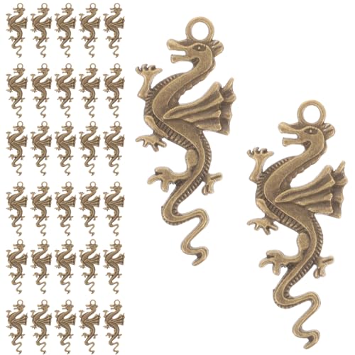HOMSFOU 40 Stück Vintage Dragon Pendant Necklace Dekorative Halskette für Frauen und Männer Hochwertigem Legierungs Material Elegantes Design für Familie und HOMSFOU 40 Stück Vintage Dragon Pendant Necklace Dekorative Halskette für Frauen und Männer Hochwertigem Legierungs Material Elegantes Design für Familie und von HOMSFOU