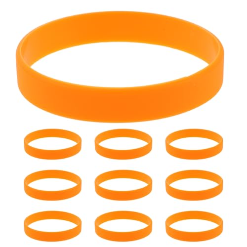 HOMSFOU 48 Stück Orange Silikon Armbänder Dehnbar Komfortabel Unisex Für Sport Events Party Erwachsene von HOMSFOU