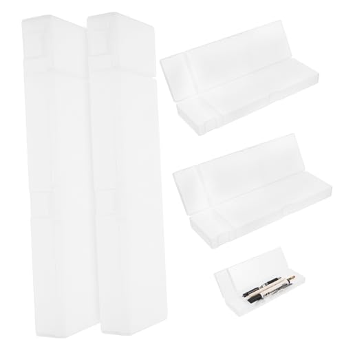 HOMSFOU 4stücke Halbtransparente Stifteboxen Für Schüler Praktische Aufbewahrung Für Bleistifte Malutensilien Und Schulbedarf Robuste Kunststoff-Organizer Für Täglichen Gebrauch von HOMSFOU