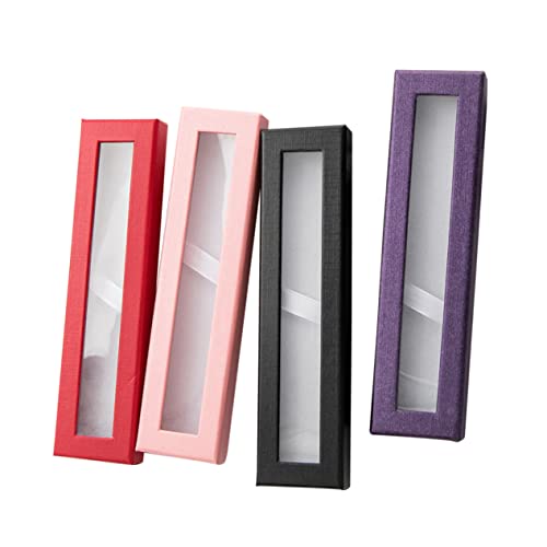 HOMSFOU 4stücke Papier Stift Box Mit Fenster Transparente Öffnung Stift Fall Lagerung Halter Aufbewahrungsbox Für Stifte Schutz Vor Erschütterungen HOMSFOU 4stücke Papier Stift Box Mit Fenster Transparente Öffnung Stift Fall Lagerung Halter Aufbewahrungsbox Für Stifte Schutz Vor Erschütterungen von HOMSFOU