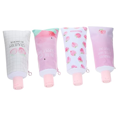 HOMSFOU 4stücke Pu-federmäppchen Ästhetisches Federmäppchen Süßes Koreanisches Federtasche Stifte-Organizer Für Studenten Und Erwachsene Tragbar Und Langlebig von HOMSFOU