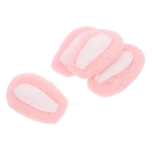 HOMSFOU 4stücke Süße Hasenohren Aus Wollfilz Diy-bastelzubehör Hasenohren Zum Basteln Filz-ohren Kaninchenohr-dekoration Party-kostümzubehör Für Feiern von HOMSFOU