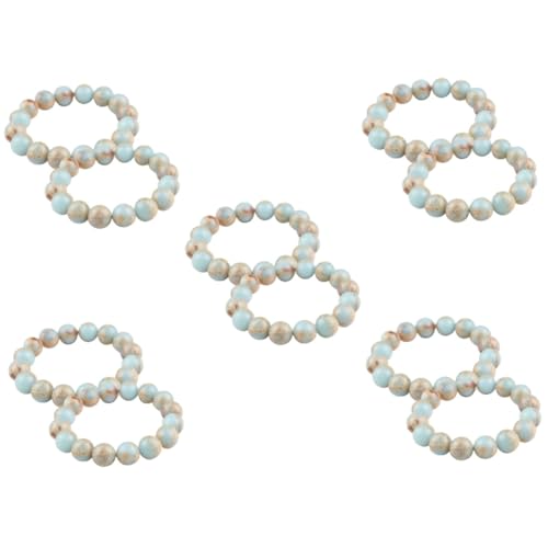 HOMSFOU 5 Sätze Teiliges Blaues Steinarmband Für Damen Leichtes Armband Mit Perlen Schmuckstück Für Partys Hochzeiten Und Vielseitig Für Altersgruppen 2 Stücke * 5 von HOMSFOU