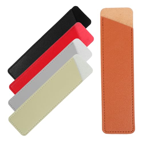 HOMSFOU 5stücke Leder Stifthülle Für Kugelschreiber Und Bleistifte Stifttasche Aus Leder Für Füllfederhalter Stiftschutzhülle Für Schreibwaren Tragbar Und Praktisch Im Büro Hause von HOMSFOU