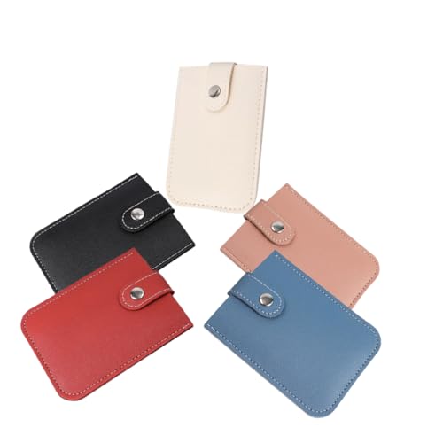 HOMSFOU 5 Stück Teiliges Kartenetui mit Herausziehbaren Kartenfächern Kompakte Tragbare Kartenorganizer Blau Rot Schwarz und Weiß für Kreditkarten Ausweise und von HOMSFOU