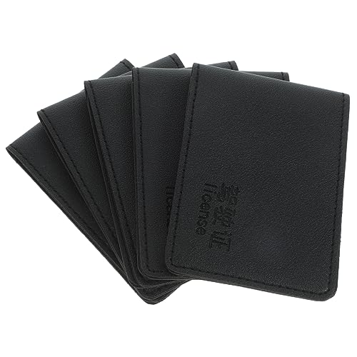 HOMSFOU 5 Stück Teiliges PU Leder Führerschein und Kreditkartenetui für Männer und Frauen Eleganter Ausweishalter mit Mehreren Fächern für Autozubehör und Reisen Sicherer Schutz für Id von HOMSFOU