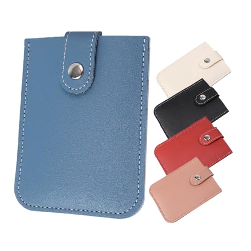HOMSFOU 5 Stück Teiliges Pull Out Kartenetui mit Mehreren Fächern Wasserdichter Kartenorganizer Blau Rot Schwarz Rosa und Weiß für Kreditkarten Ausweise und Id Karten Leicht und Tragbar von HOMSFOU