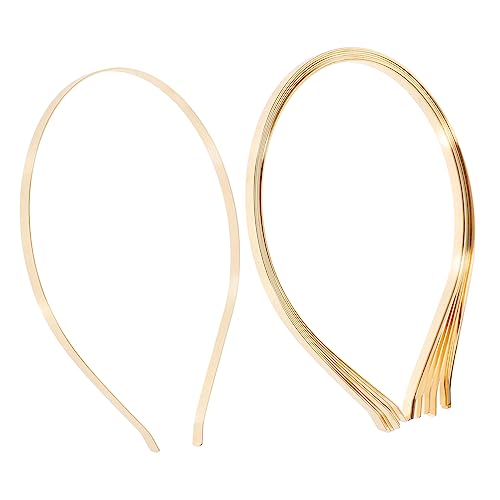 HOMSFOU 50stücke Diy Haarreifen Aus Edelstahl Für Frauen Leere Haarreifen Bastelmaterial Für Haaraccessoires Für Handgemachte Kreationen Goldfarbig von HOMSFOU