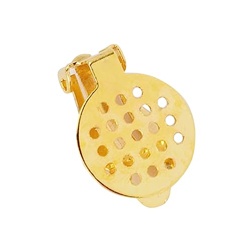 HOMSFOU 50 Stück Diy Ohrclips mit Netzdesign Goldfarbene Ohrclip Ohrring Zubehör Ohrloch Ohrring Accessoires für Damen Selbermachen von HOMSFOU