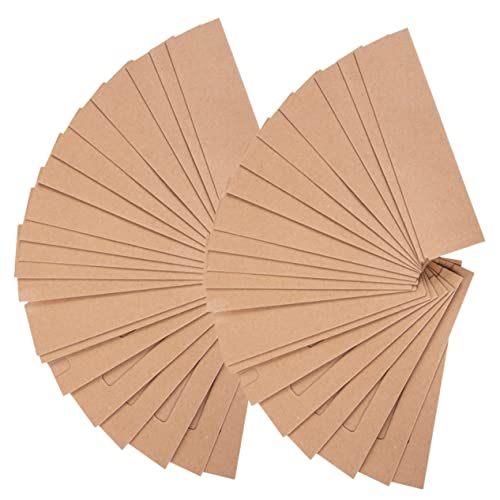HOMSFOU 50 Stück Kraftpapierbeutel Ärmel Wickeln Stiftverpackung Papierstifthülle Schutz Inhaber Taschen Röhren Beschützer Schützend Einzel Stifthalter Papierstifthülsen Khaki von HOMSFOU