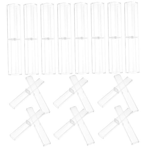 HOMSFOU 50 Stück Mäppchen Fall Student schöner Halter Bleistift Transparenter Stiftetui-Organizer klare Stifthalter Stifteetui schreiben stiftboxen leer Plastik von HOMSFOU