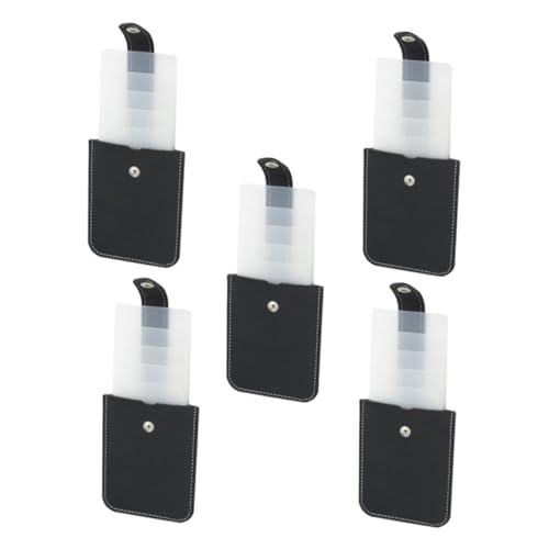 HOMSFOU 5stücke Karten Organizer Ausziehbar Mit Mehreren Fächern Tragbar Kartenhalter Aus Pu Material Kartenbehälter Sicher Für Ausweise Karten Für Geschäft Und Alltag von HOMSFOU
