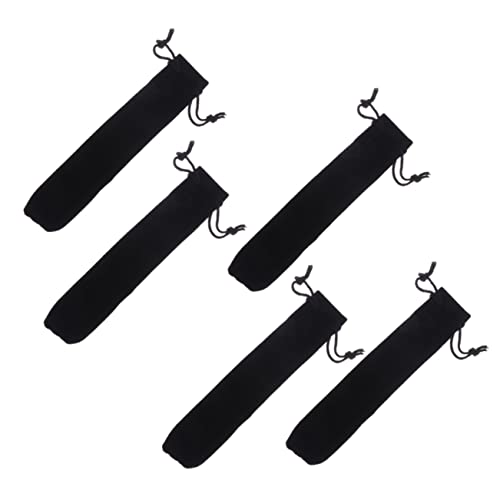HOMSFOU 5Stücke Kordelzug Stifthülse Pen Verpackungsbeutel Schwarz und Leicht für Erwachsene zur Organisation von Schreibutensilien Langlebig von HOMSFOU