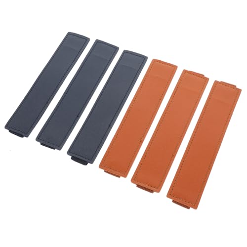 HOMSFOU 6 Stück Kondensatorstifthülle tragbar Stift Aufbewahrungshülle Notebook-Stifthalter Reise-Notizbuch-Stifthalter groß federmäppchen Stifthülle für Notizbuch Stiftabdeckung Leder von HOMSFOU