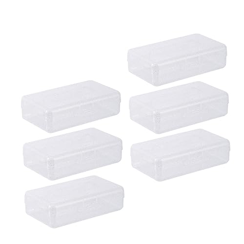 HOMSFOU 6 Stück Teiliges Transparentes Stifteetui Kunststoff Stapelbare Aufbewahrungsbox für Buntstifte Stifte und Schreibwaren mit Praktischem für Schule und Büro von HOMSFOU