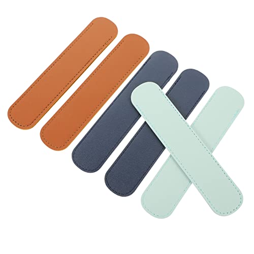HOMSFOU 6 Stück Teiliges aus PU Leder Pen Sleeve für Einzelstifte Hochwertige und Langlebige Stift Hülle und Praktisch für Schule und von HOMSFOU