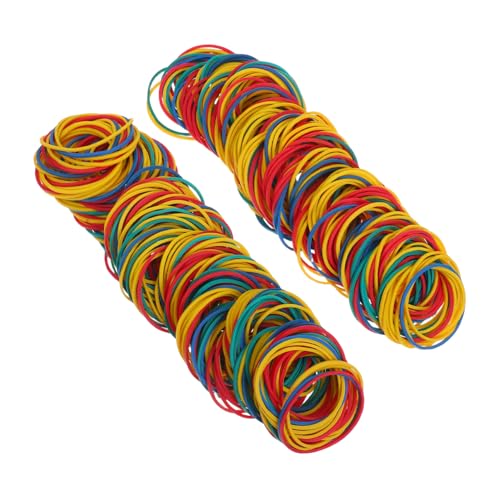 HOMSFOU 600stücke Kleine Gummibänder Bunte Elastische Bänder Zum Basteln Für Frisuren Robuste Gummibänder Für Büro Schule Und Zuhause von HOMSFOU