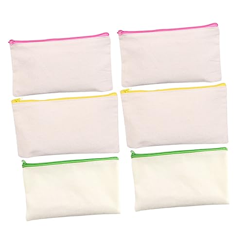 HOMSFOU 6Stücke Bleistiftaufbewahrungstasche DIY Canvas Federmäppchen Für Wiederverwendbare Stifttaschen Für Bastelprojekte Vielseitig Einsetzbar von HOMSFOU