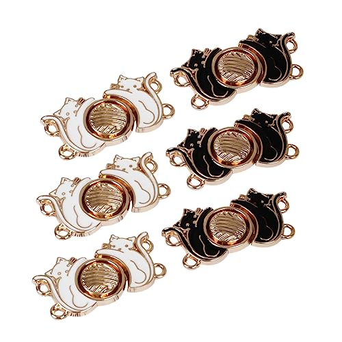 HOMSFOU 6stücke Chinesische Katzen Strickjacke Clip Cape Mantel Schal Kragen Verschluss Für Frauen Mädchen Kleidung von HOMSFOU