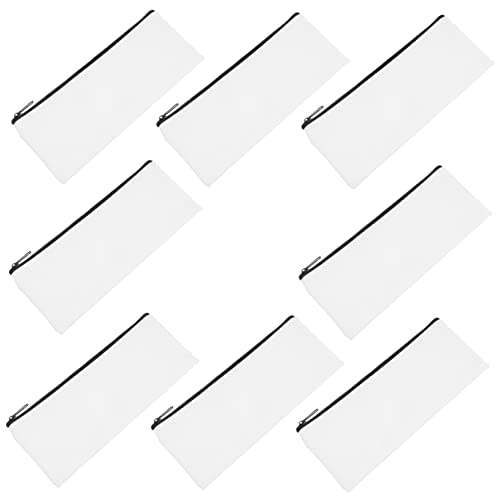 HOMSFOU 8 Stück Teiliges DIY Kosmetiktaschen Canvas mit Reißverschluss Vielseitiger Schmink und Reise Organizer für Damen und Mädchen Robustes Material als Make Up Stift und Münzbeutel von HOMSFOU