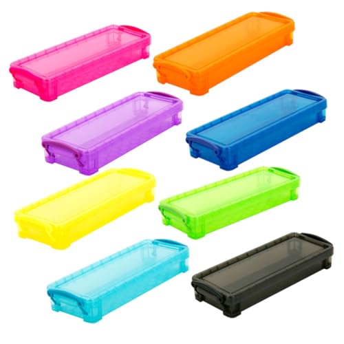 HOMSFOU 8 Stück Teiliges Mäppchen Halter für Stifte Leichte und Wiederverwendbare Aufbewahrungsbox für Schreibwaren Transparente Organizer für Schreibtisch von HOMSFOU